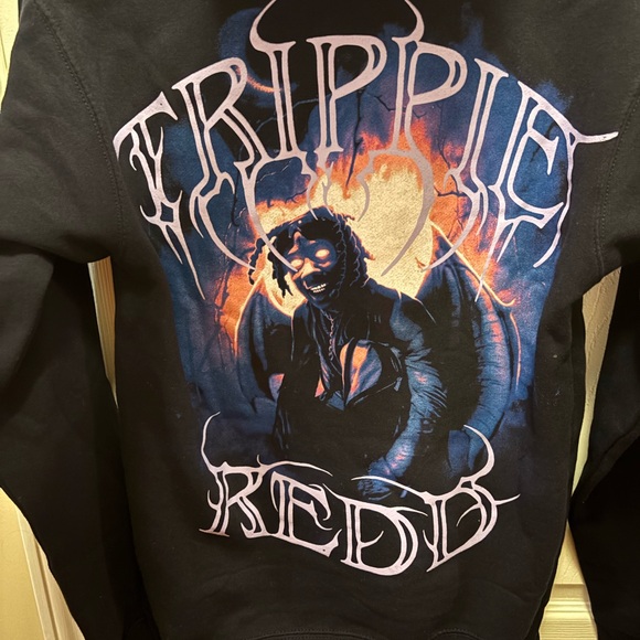 Trippie Redd 1400 Men’s Black Hoodie w Graphic Design in Size Small BNOT - Picture 6 of 11